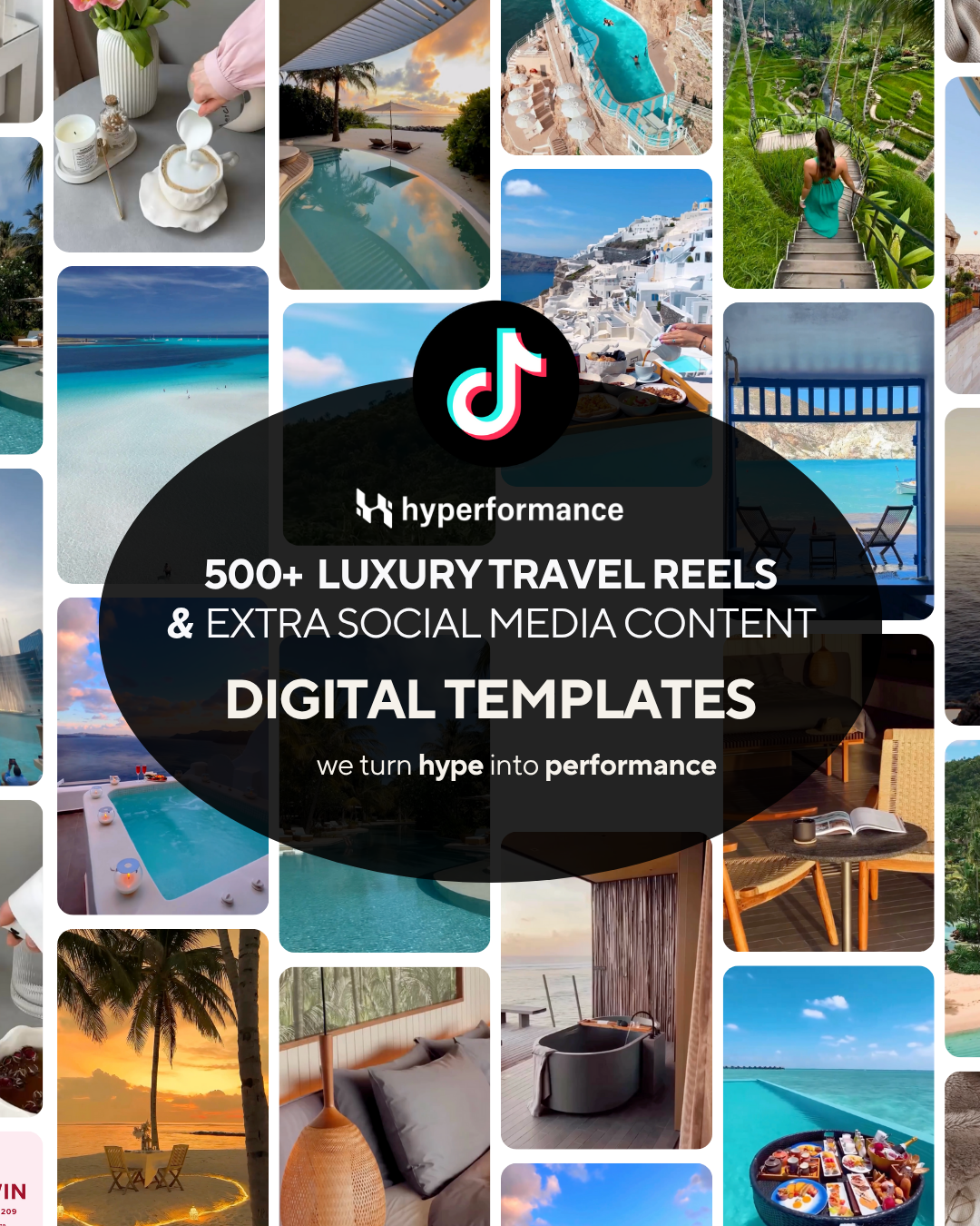 500+ Luxury Travel Reels TikTok Pack