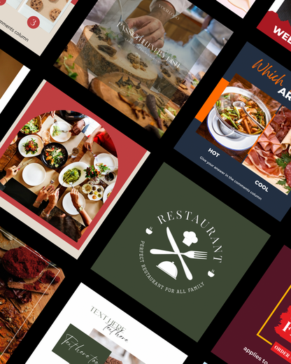 750+ Restaurant Canva Templates Pack