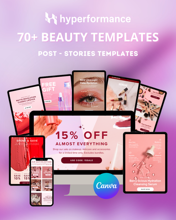 70+ Beauty Canva Templates Pack