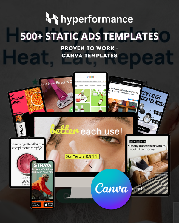 500+ Static Ads Canva Templates Pack