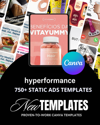 500+ Static Ads Canva Templates Pack