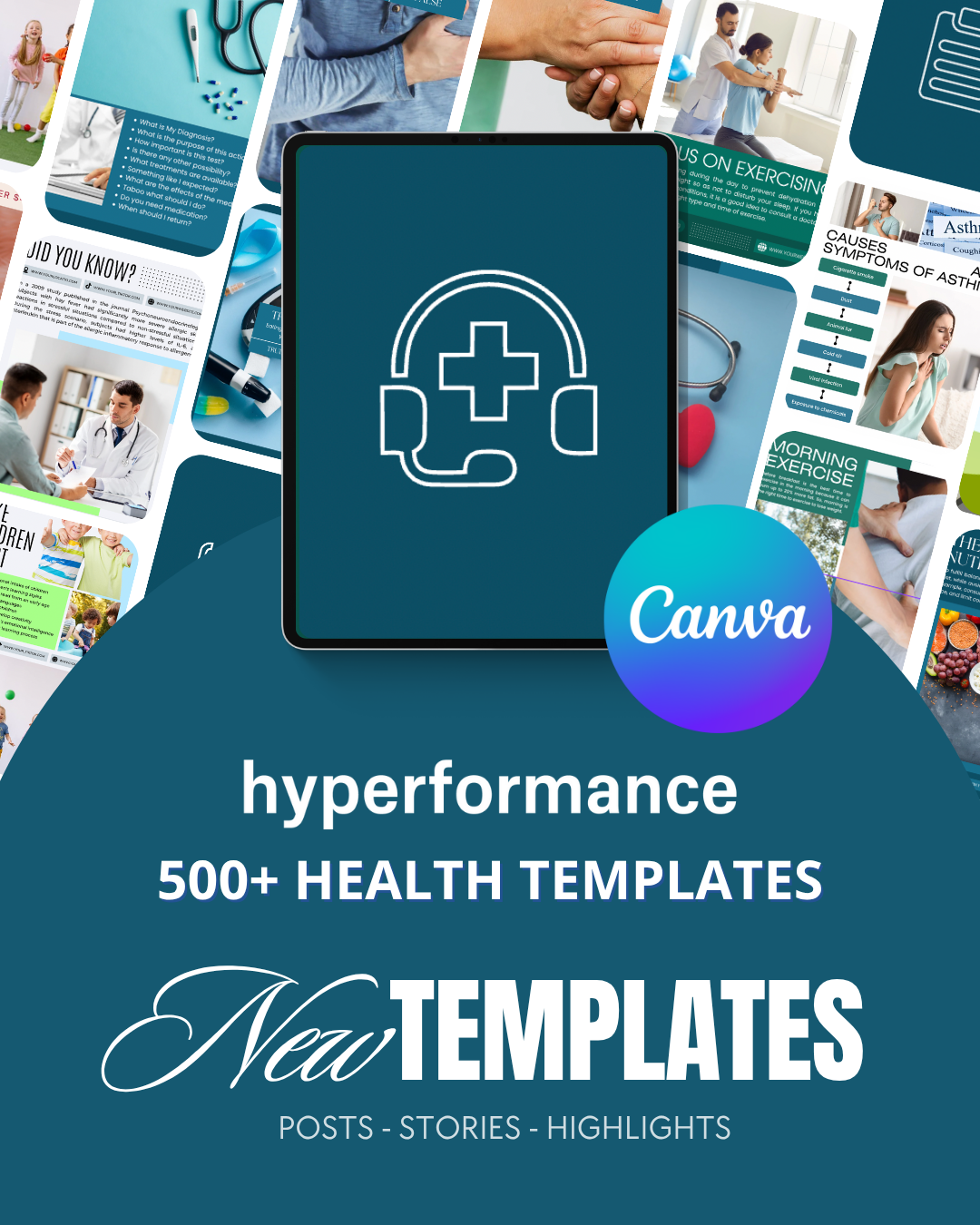 500+ Health Canva Templates Pack