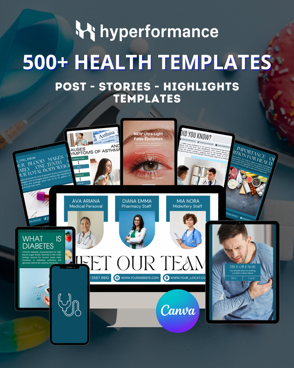 500+ Health Canva Templates Pack